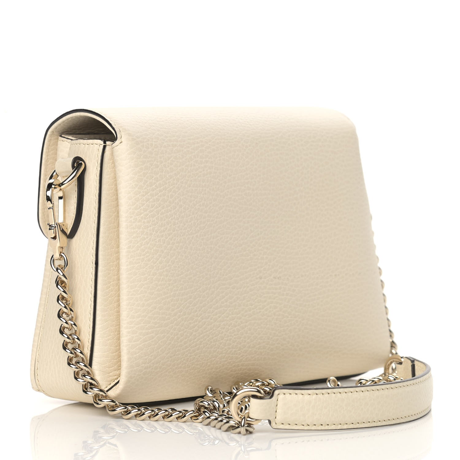 Gucci Dollar Calfskin Interlocking G Crossbody Bag Ivoire 3 of 10