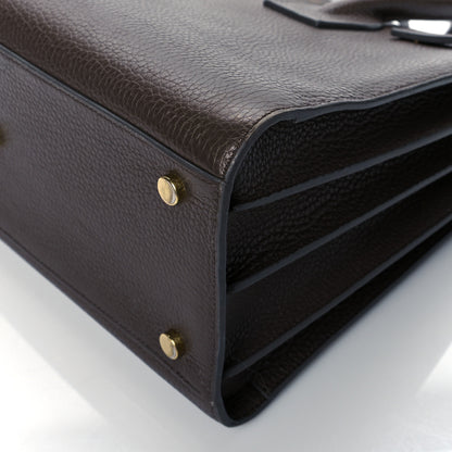 Saint Laurent Grained Calfskin Small Sac De Jour Fog Dark Brown 10 of 10