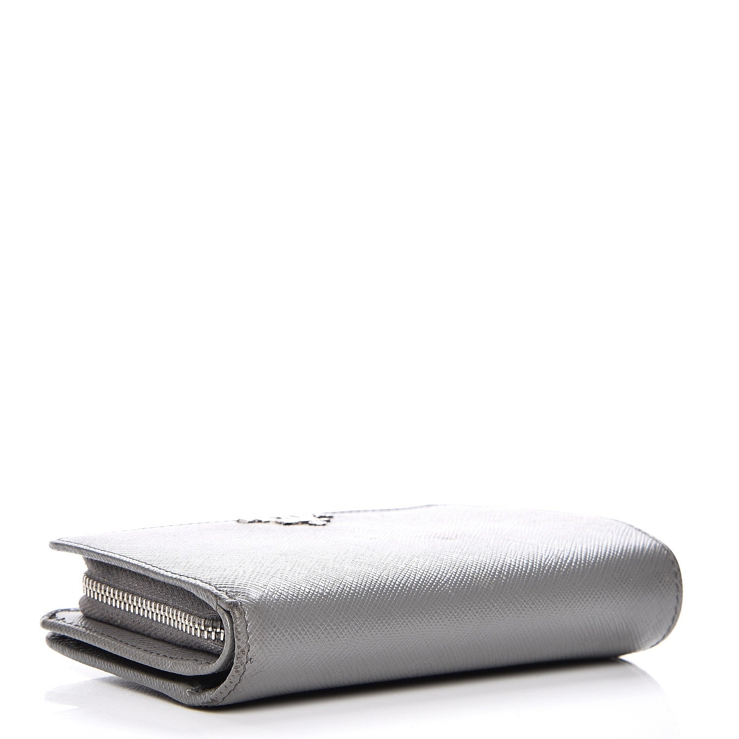 Prada Saffiano Metal Compact Wallet Marmo 4 of 11