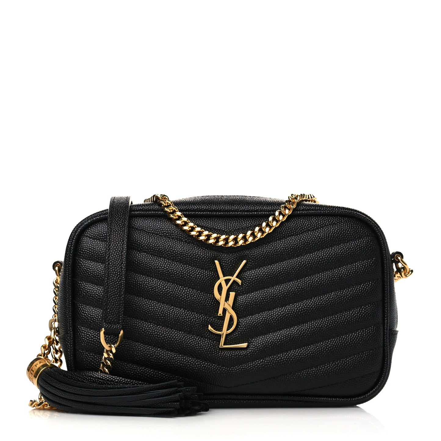 Grain De Poudre Matelasse Monogram Mini Lou Camera Bag Black