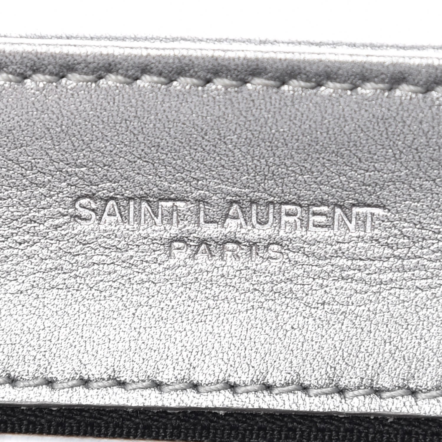 Saint Laurent Metallic Calfskin Y Quilted Monogram Toy Loulou Crossbody Bag Argento 6 of 8