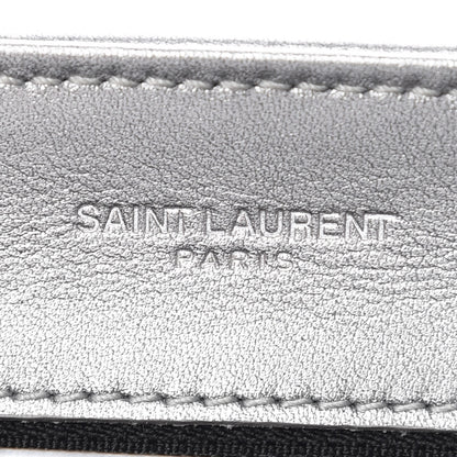 Saint Laurent Metallic Calfskin Y Quilted Monogram Toy Loulou Crossbody Bag Argento 6 of 8