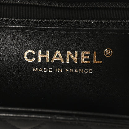 Chanel Shiny Aged Calfskin Quilted Nano Kelly Shopper Black 6 of 11