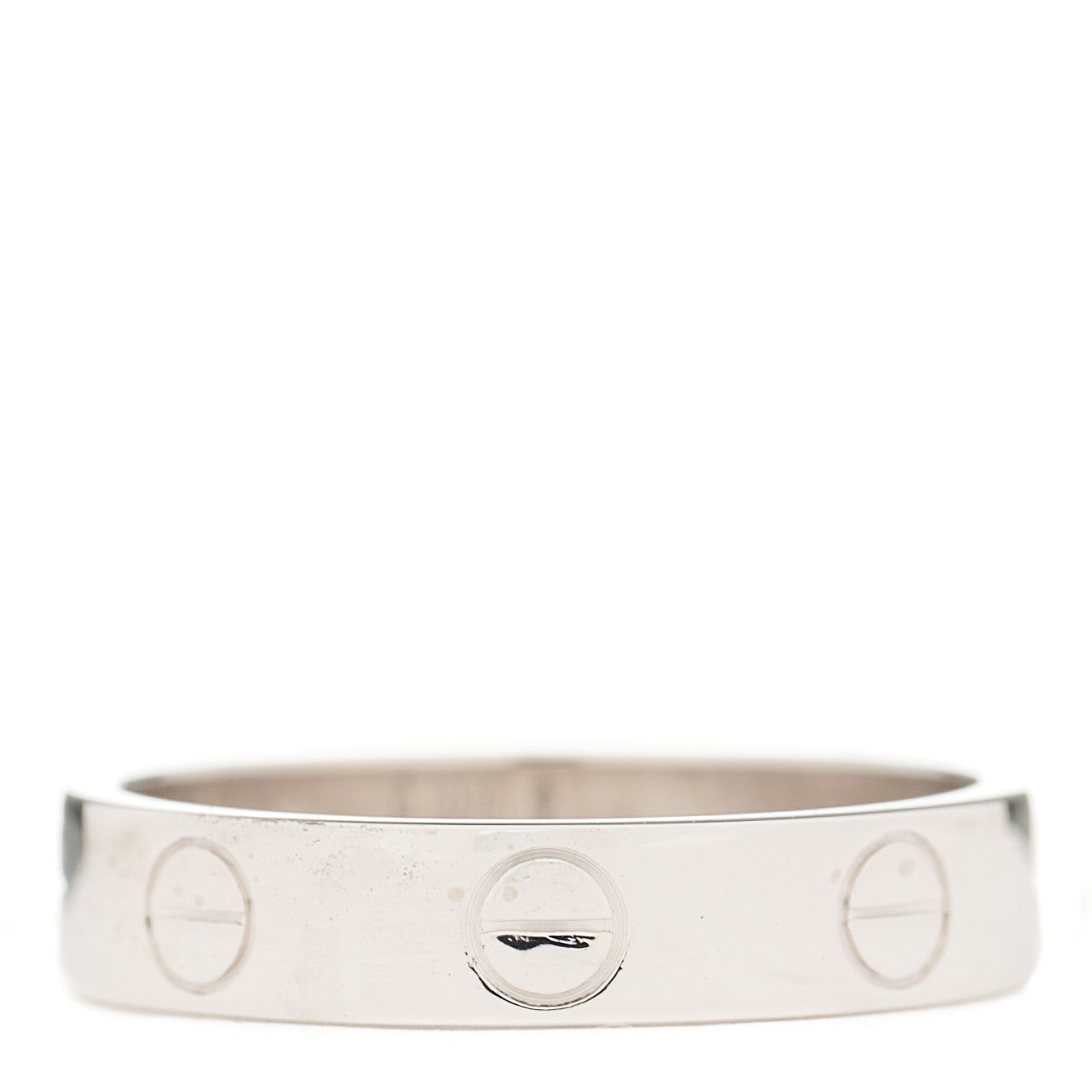 Cartier 18K White Gold 3.5mm LOVE Wedding Band Ring 48 4.5 1 of 3