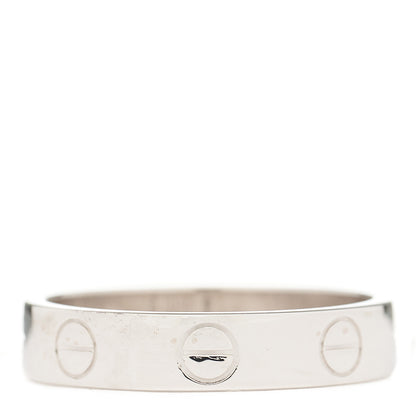 Cartier 18K White Gold 3.5mm LOVE Wedding Band Ring 48 4.5 1 of 3