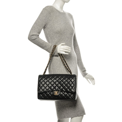 Chanel Caviar Quilted Maxi Double Flap Black 2 of 7
