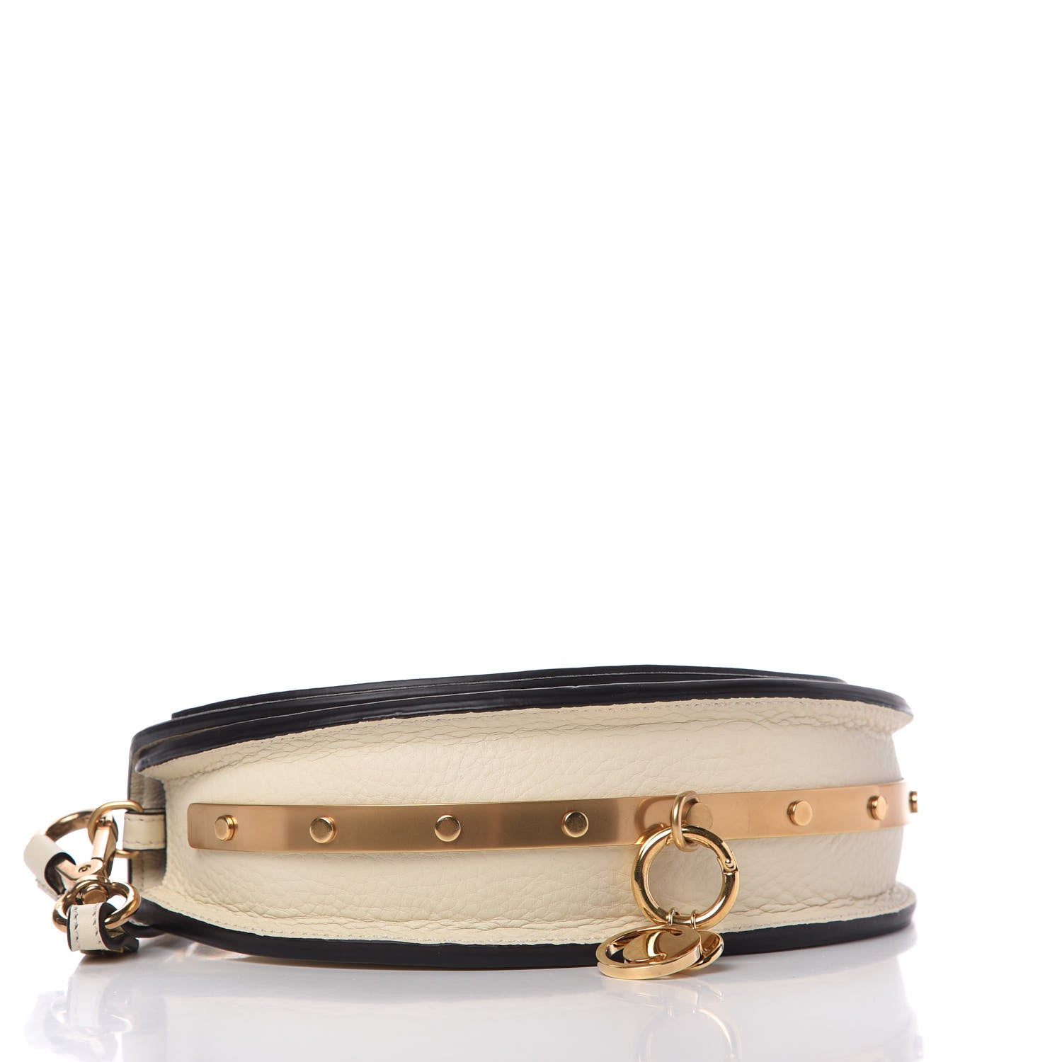 Chloe Calfskin Small Nile Bracelet Minaudiere Bag Off White 4 of 9