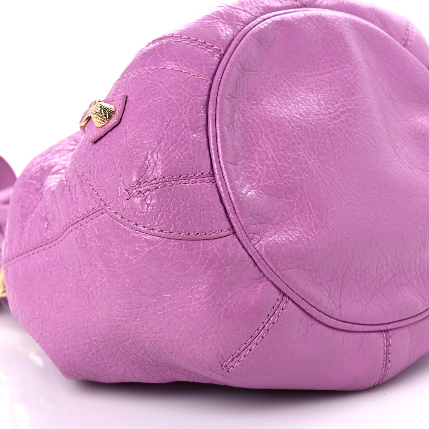 Balenciaga Agneau Giant 12 Gold Hardware Mini Pompon Rose Berlingot 9 of 15