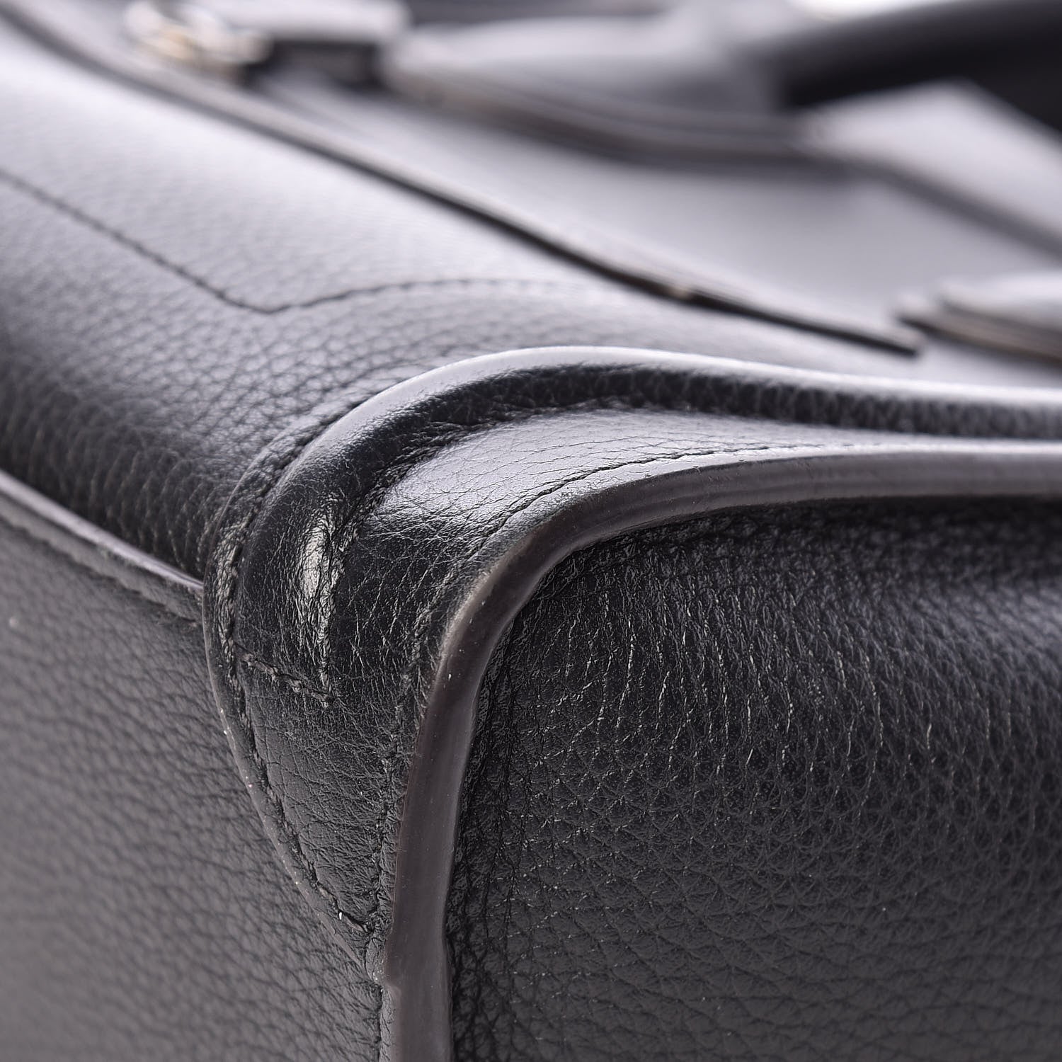 Celine Drummed Calfskin Nano Luggage Black 11 of 18