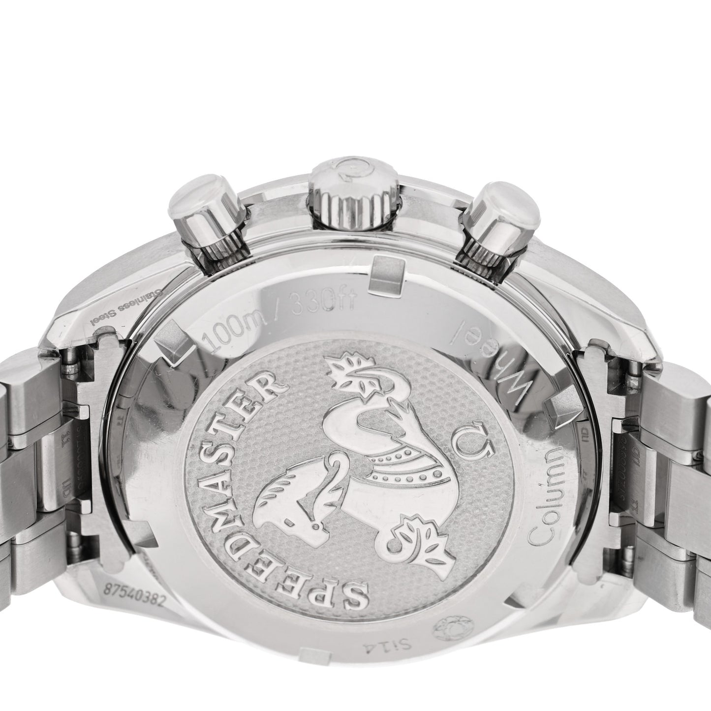 Stainless Steel Diamond Bezel Mother of Pearl 38mm Speedmaster Chronograph Automatic Watch 324.38.38.50.55.001