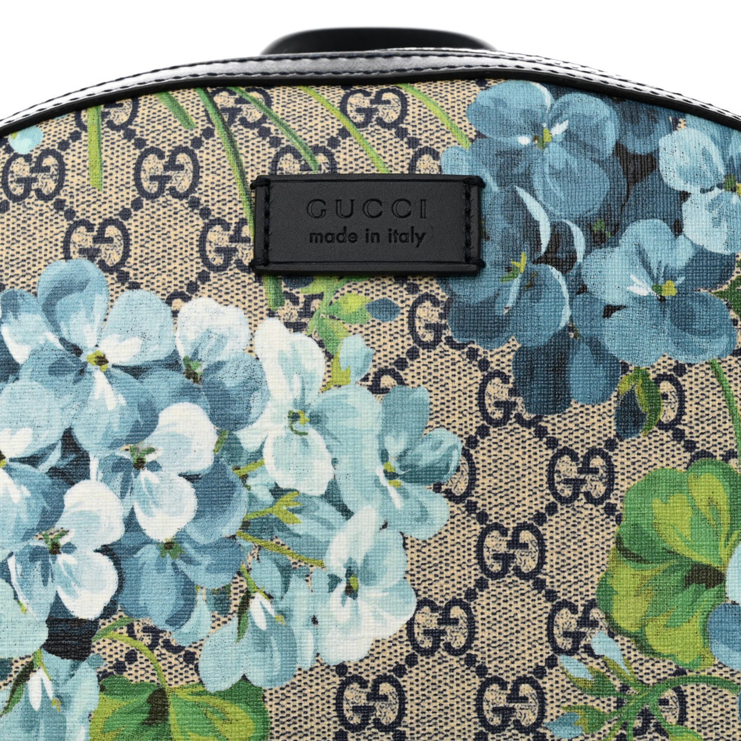 GG Supreme Monogram Blooms Medium Day Backpack Beige Blue Navy