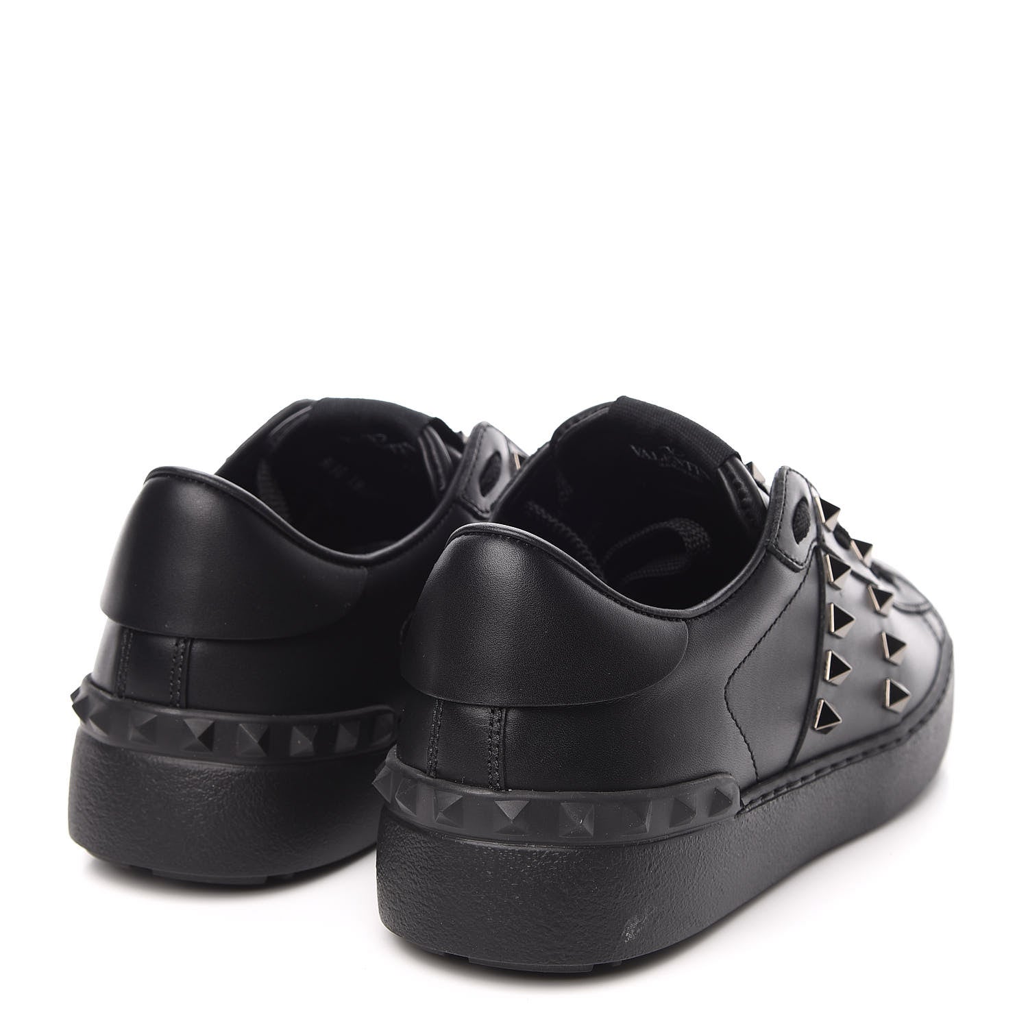 Valentino Garavani Calfskin Womens Rockstud Untitled Open Sneakers size 36.5 Black 4 of 8