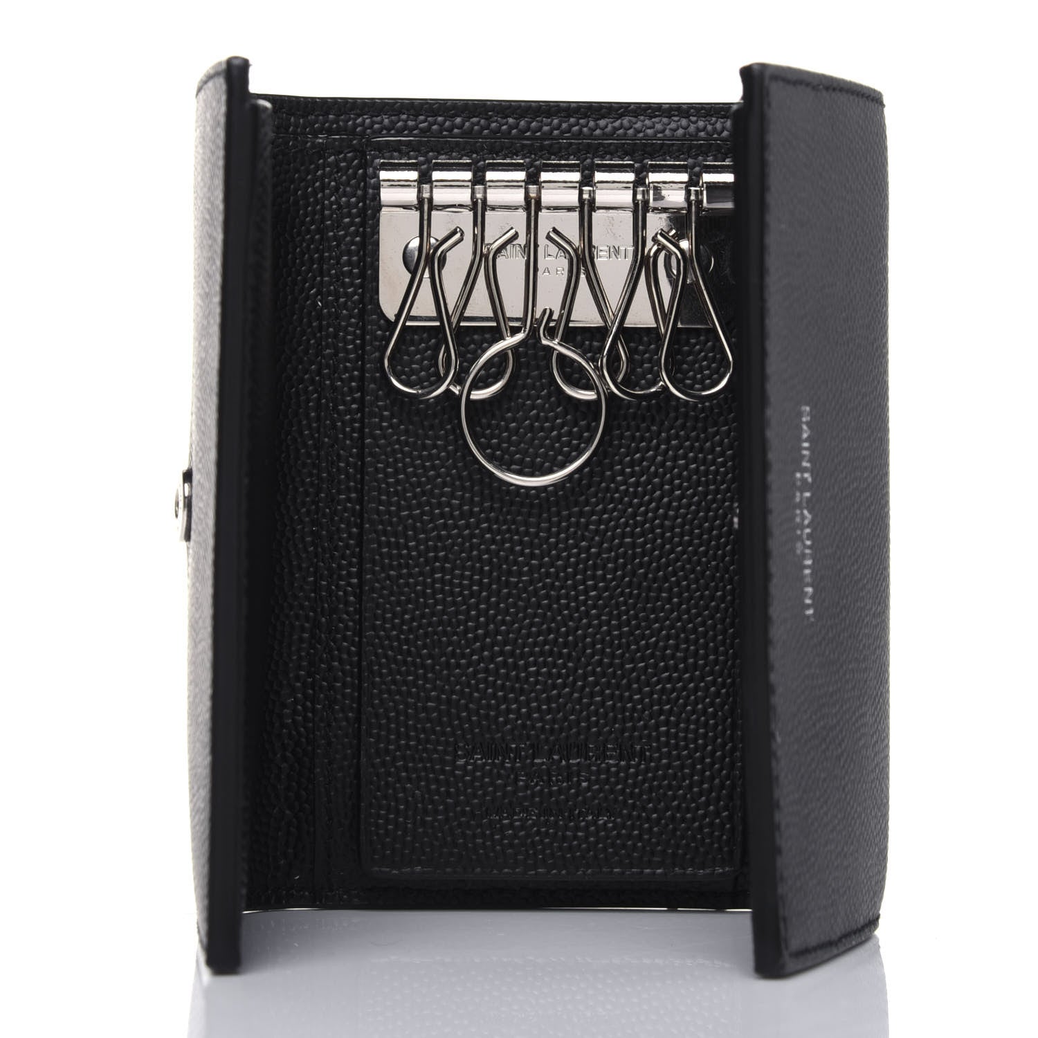Saint Laurent Grain De Poudre Key Holder Wallet Black 5 of 11
