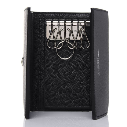 Saint Laurent Grain De Poudre Key Holder Wallet Black 5 of 11