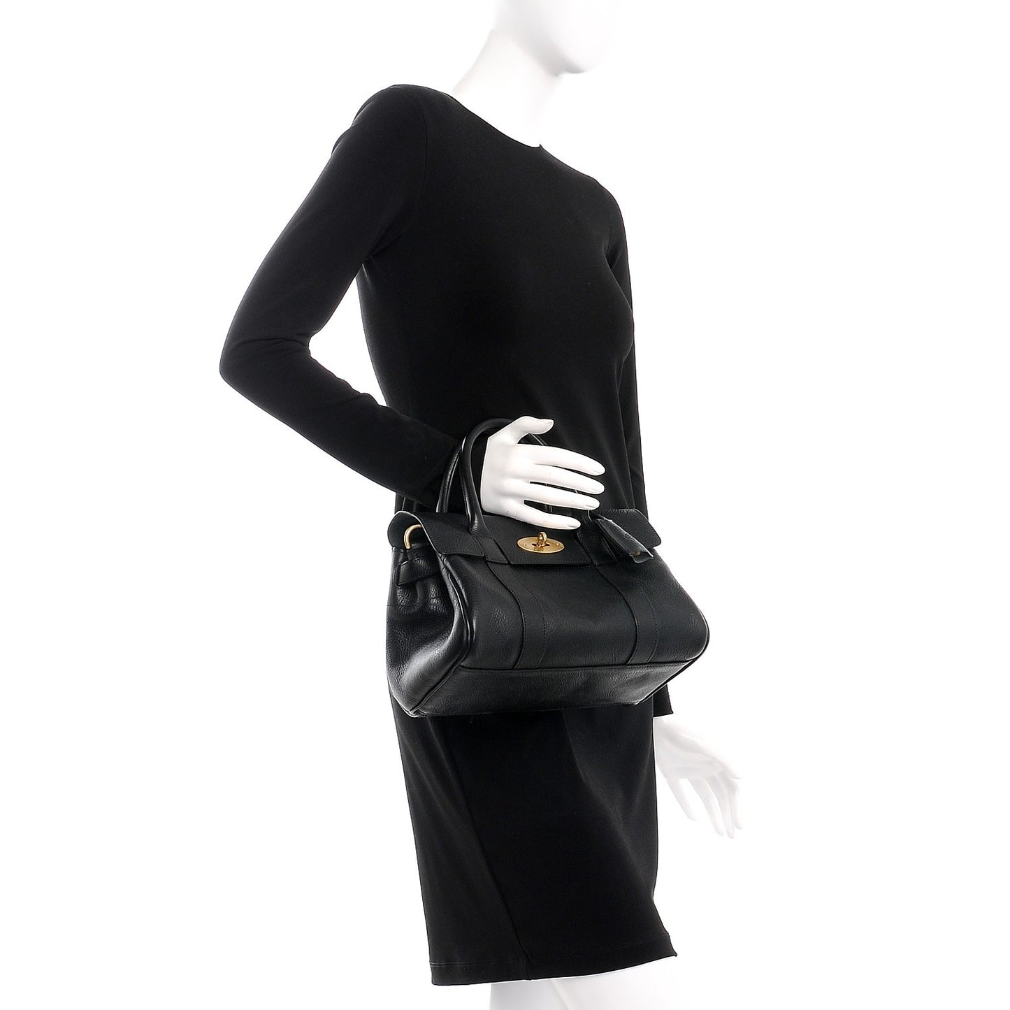 Natural Leather Small Bayswater Black