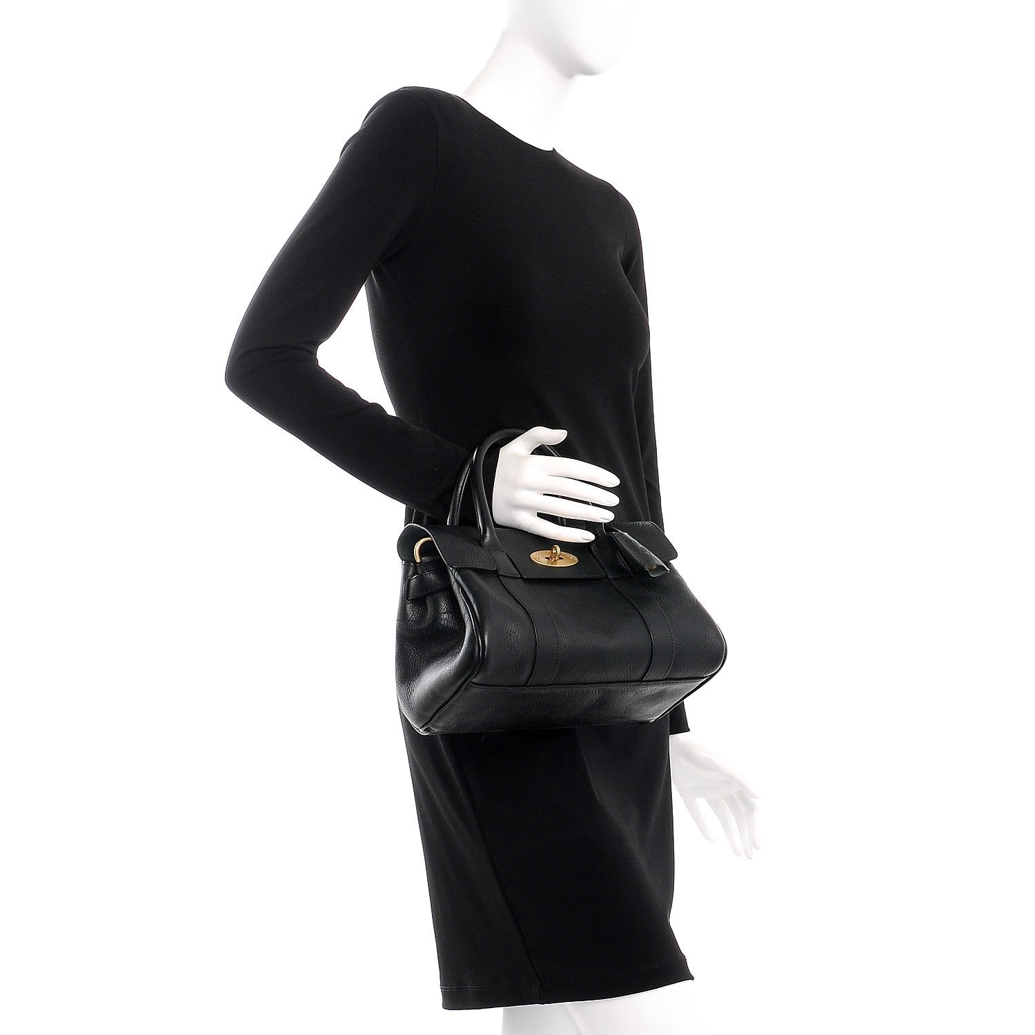 Mulberry Natural Leather Small Bayswater Black 3 of 9