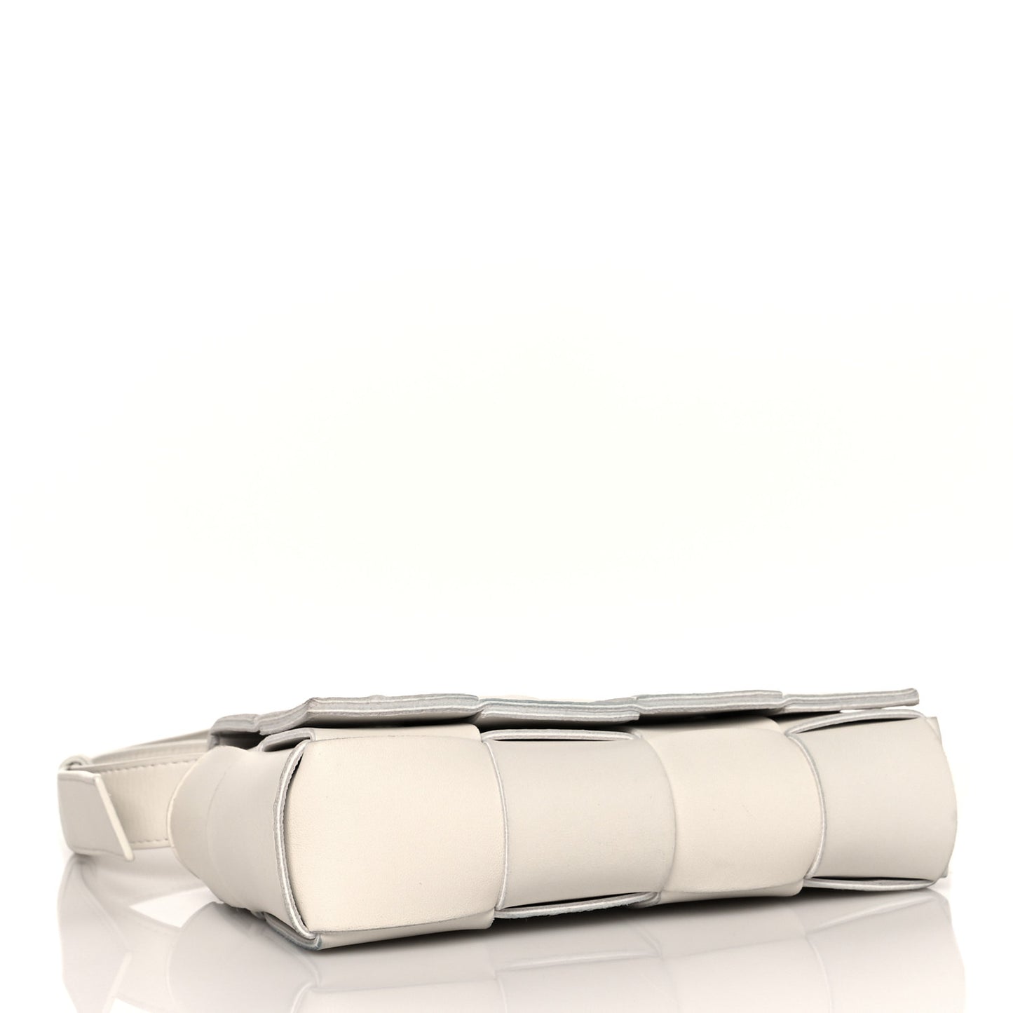 Nappa Maxi Intreccio The Belt Cassette Bag White