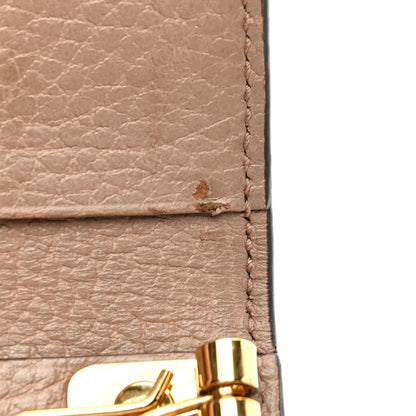 Gucci Dollar Calfskin GG Supreme Monogram GG Marmont 6 Key Holder Case Porcelain Rose Beige Ebony 8 of 8