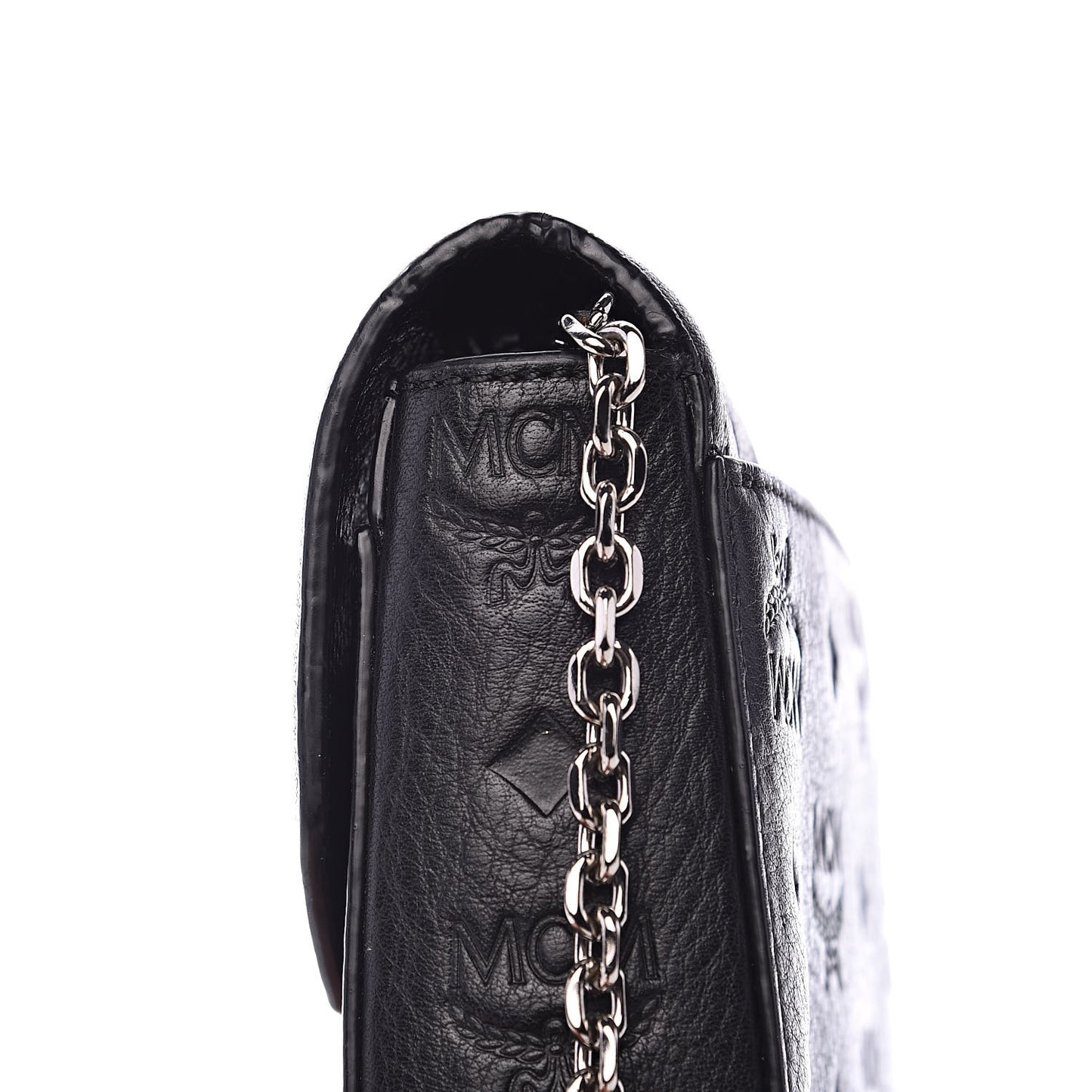 Calfskin Ottomar Monogram Medium Millie Crossbody Bag Black