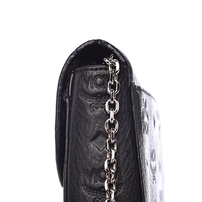 MCM Calfskin Ottomar Monogram Medium Millie Crossbody Bag Black 9 of 9
