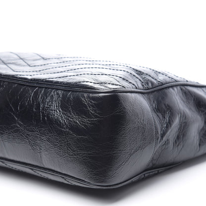 Saint Laurent Crinkled Calfskin Matelasse Monogram Large Niki Shopping Tote Bag Black 8 of 9