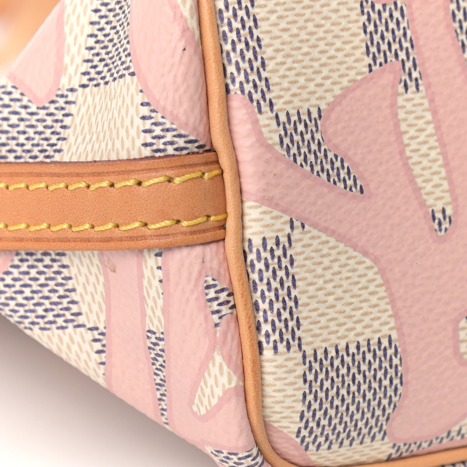 Louis Vuitton Damier Azur Tahitienne Nano Noe Rose Ballerine 7 of 10