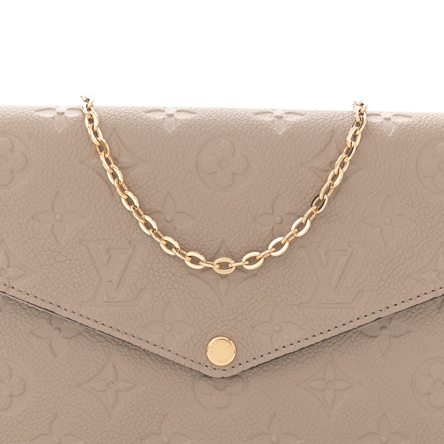 Louis Vuitton Empreinte Pochette Felicie Chain Wallet Tourterelle 8 of 11