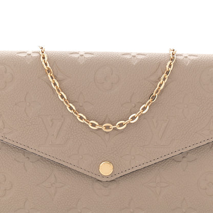 Louis Vuitton Empreinte Pochette Felicie Chain Wallet Tourterelle 8 of 11