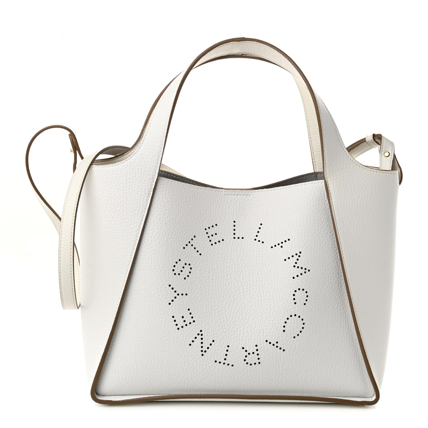 Eco Alter Nappa Perforated Crossbody Tote White