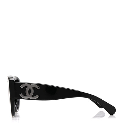 Chanel Acetate Butterfly Large CC Sunglasses 5492-A Black 3 of 8