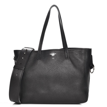 Christian Dior Grained Calfskin D-Bee Shopper Black 1 of 10