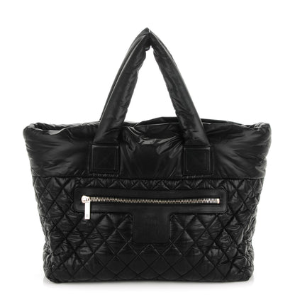Chanel Nylon Quilted Large Coco Cocoon Tote Black 1 of 8