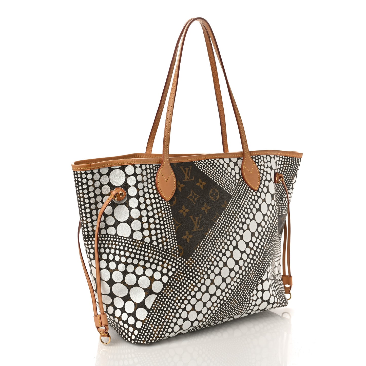 Monogram Kusama Waves Neverfull MM White