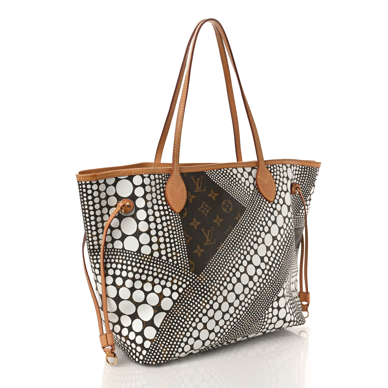 Louis Vuitton Monogram Kusama Waves Neverfull MM White 3 of 8