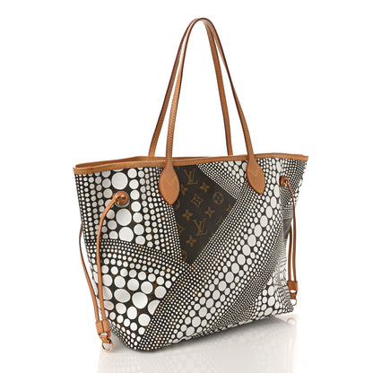 Louis Vuitton Monogram Kusama Waves Neverfull MM White 3 of 8