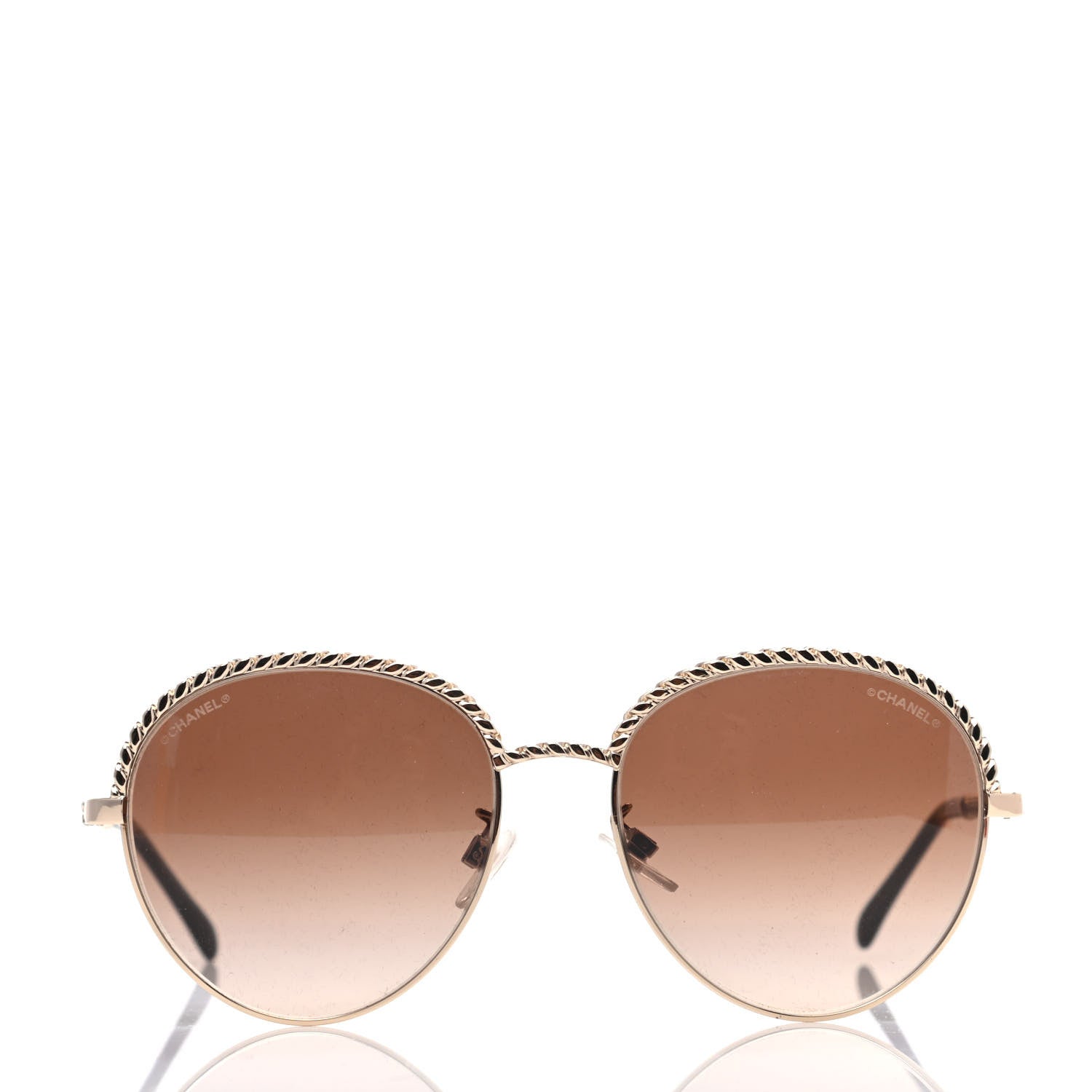 Chanel Chain Pantos Sunglasses 4242 Gold Brown 2 of 8