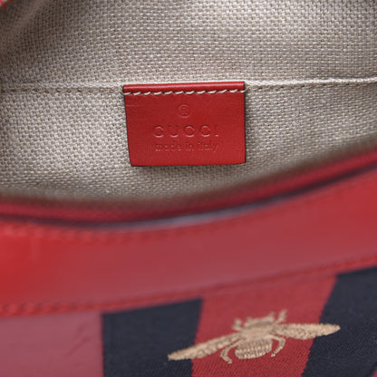 Gucci Calfskin Web Small Webby Bee Shoulder Bag Red 6 of 14
