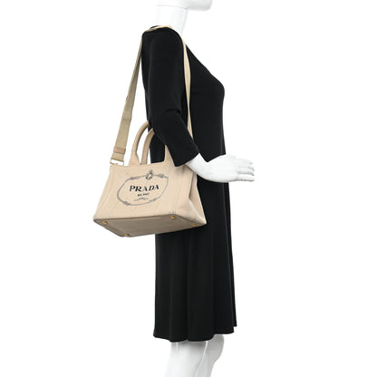 Prada Canapa Small Logo Tote Corda 2 of 20