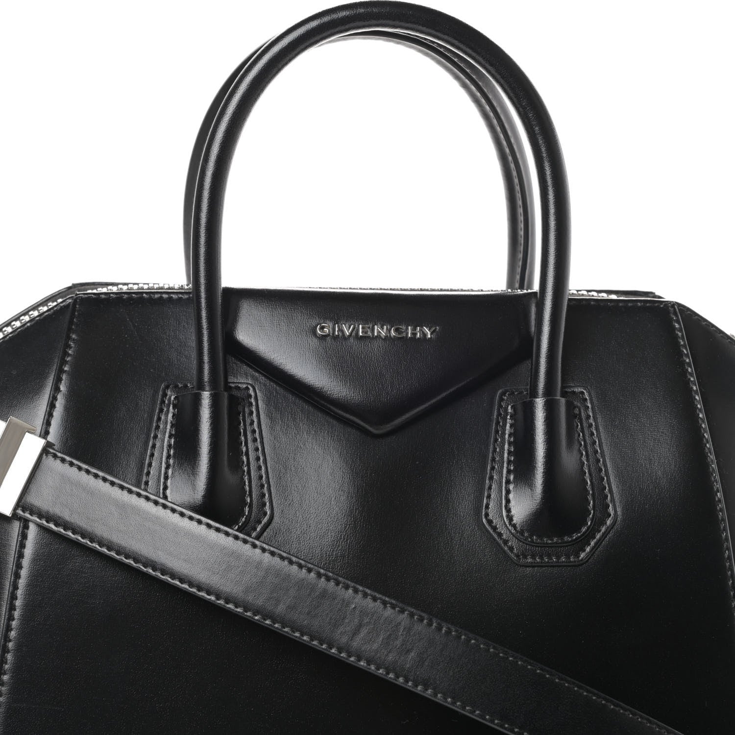 Givenchy Shiny Lord Calfskin Small Antigona Black 7 of 9