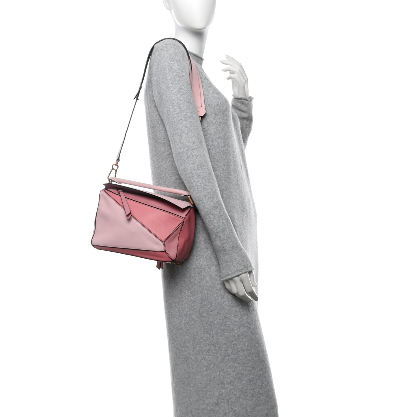 Calfskin Small Puzzle Bag Rosa