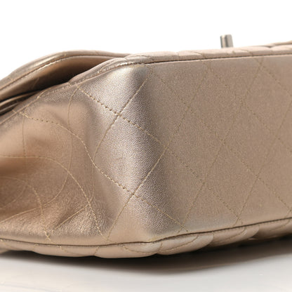 Chanel Metallic Lambskin Quilted Jumbo Double Flap Gold 7 of 17