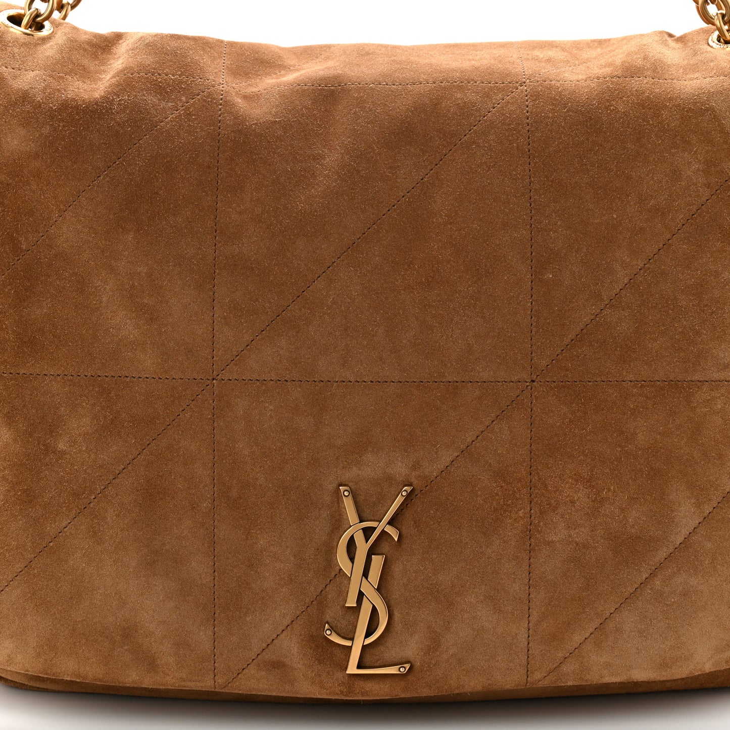 Suede Matelasse Monogram Large Jamie 4.3 Snuff