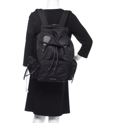 Burberry Technical Nylon Large Rucksack Backpack Black 2 of 9