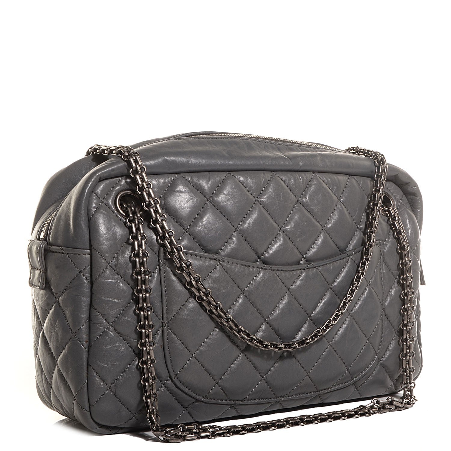Chanel Aged Calfskin Medium Reissue Camera Case Grey 3 of 8