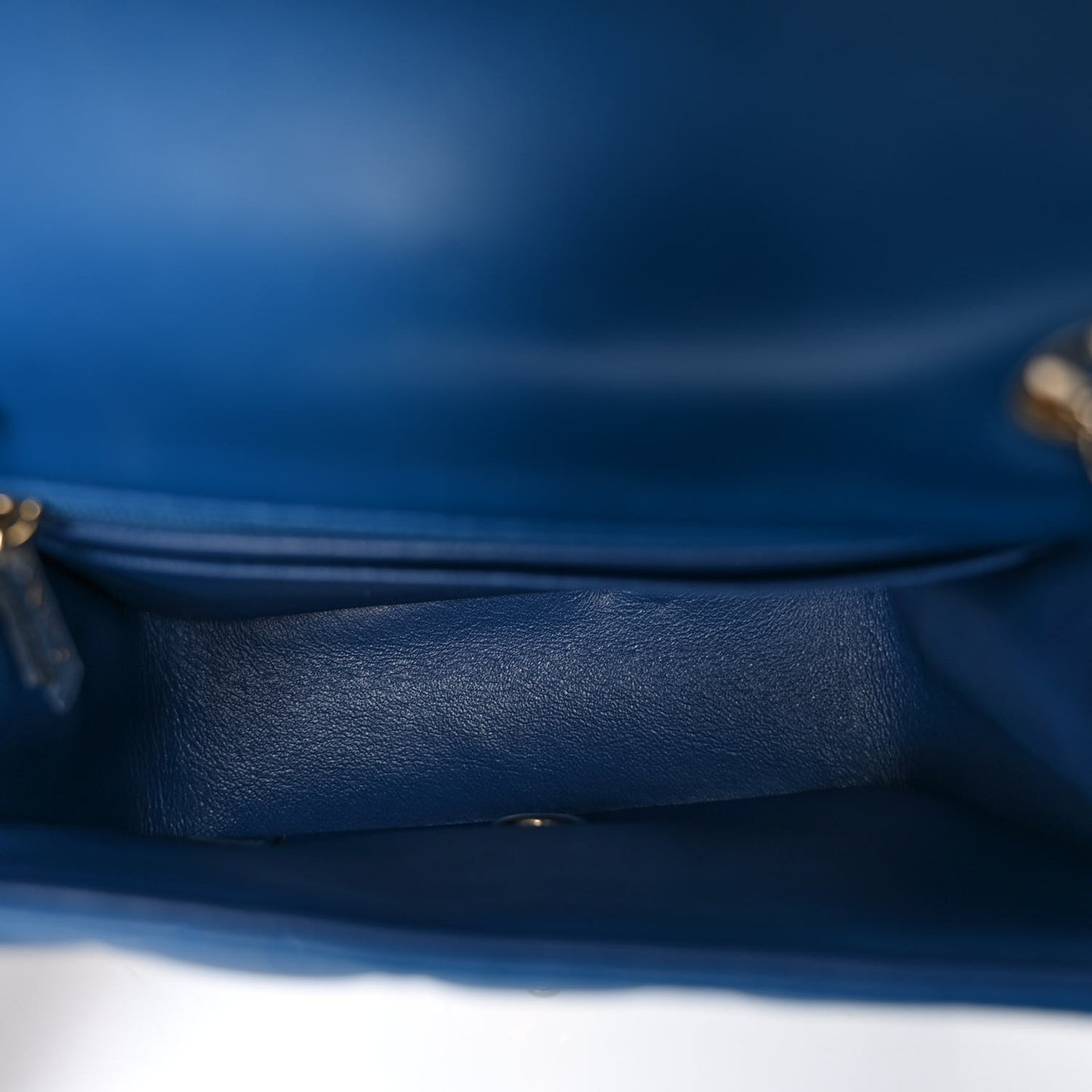 Lambskin Quilted Mini Square Flap Blue