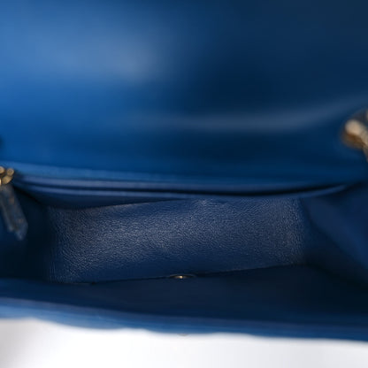 Chanel Lambskin Quilted Mini Square Flap Blue 5 of 13