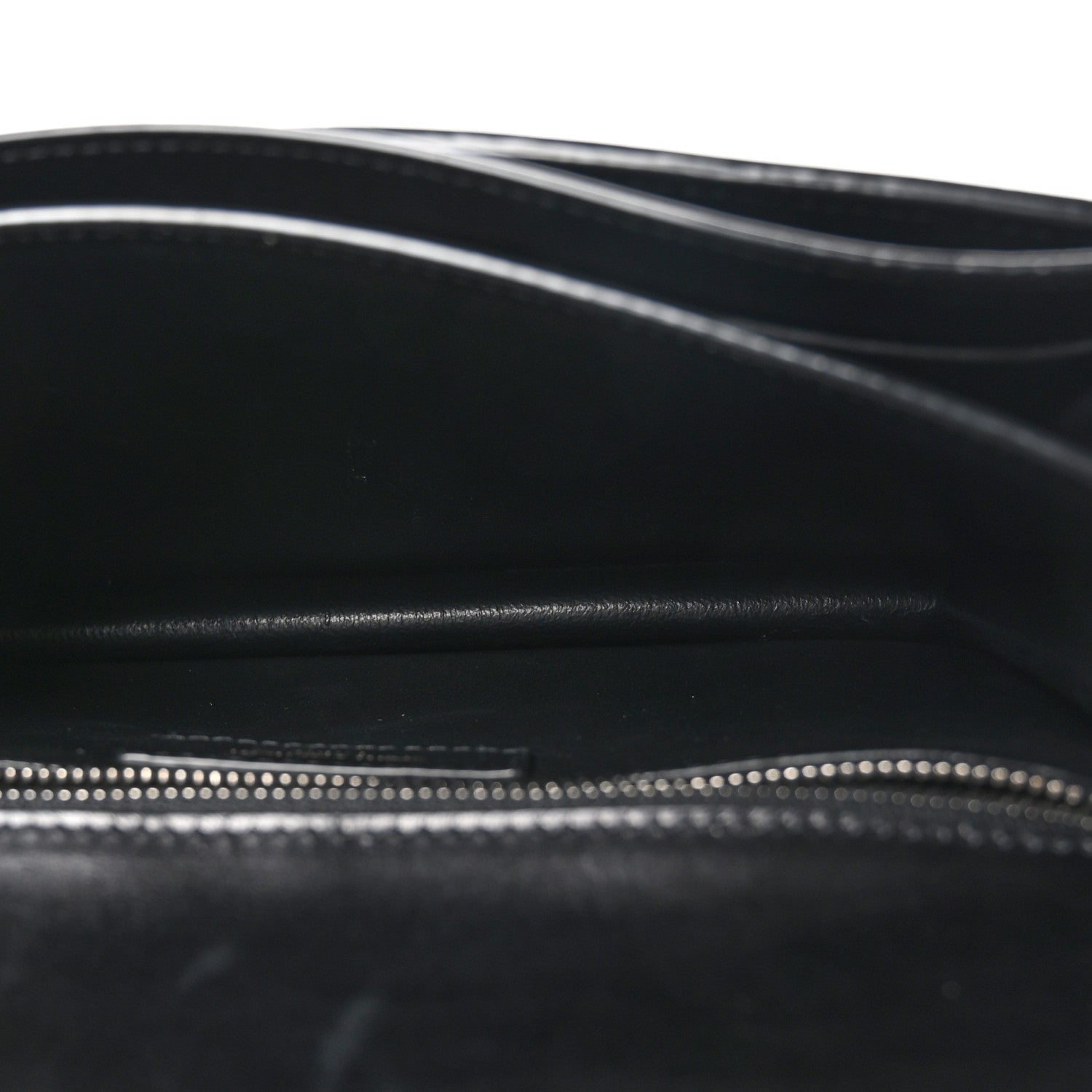 Saint Laurent Calfskin Woven Monogram Cassandra Clasp Bag Black 6 of 10