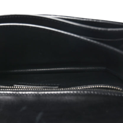 Saint Laurent Calfskin Woven Monogram Cassandra Clasp Bag Black 6 of 10