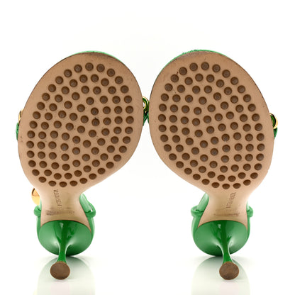 Bottega Veneta Lambskin Dot 90mm Sandals 39 Grass 11 of 18