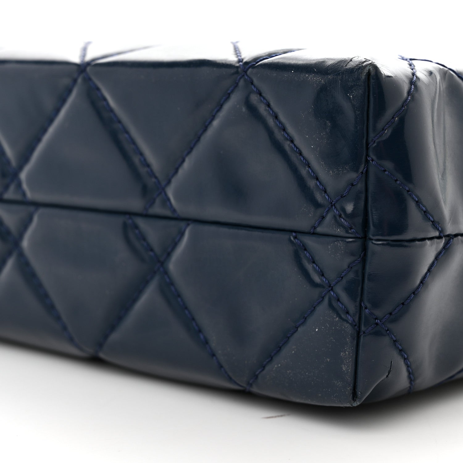 Chanel Vinyl Quilted In the Business Flap Bag Navy Blue 10 of 13